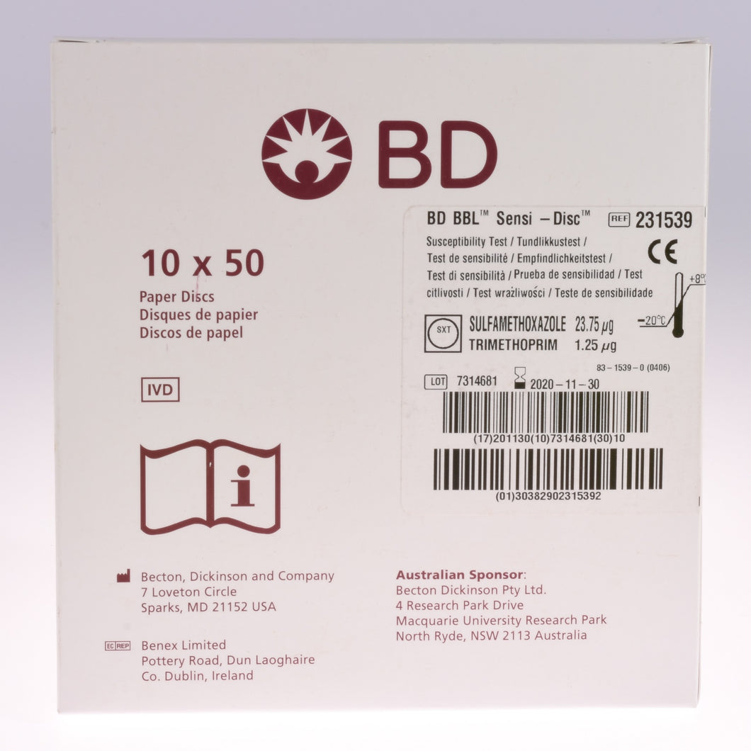 Sulfometoxazol con Trimetoprim Sensi-Disc® BBL®