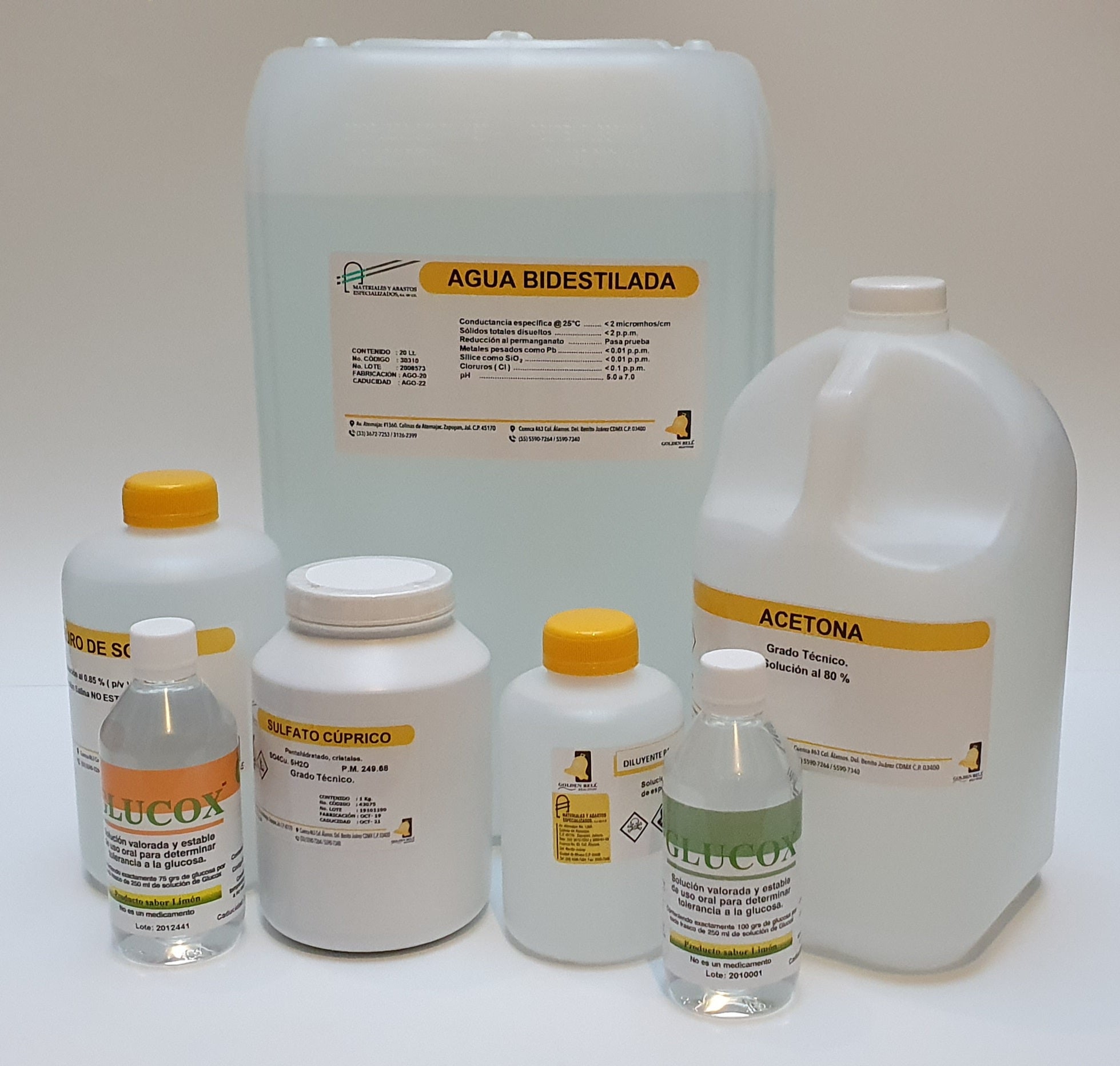 Agua Destilada Golden Bell® – Productos Biológicos Hyla